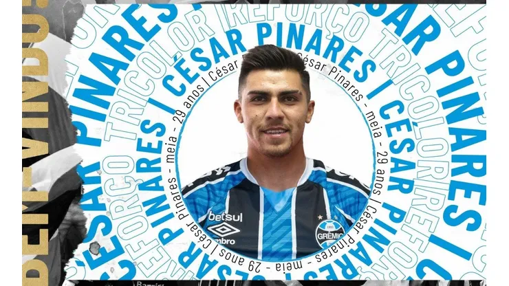 César Pinares oficializado como jugador de Gremio.
