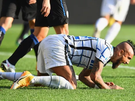 Video: El increíble mano a mano que pierde Arturo Vidal en Inter