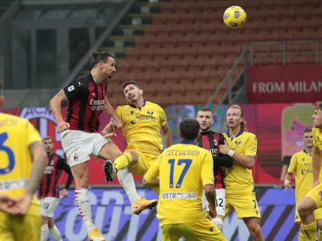 Zlatan salva agónico empate del AC Milan ante el Hellas Verona