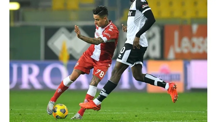 Erick Pulgar en el Parma-Fiorentina.