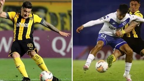 Ambos chilenos vieron acción en el duelo entre Vélez y Peñarol por Copa Sudamericana.