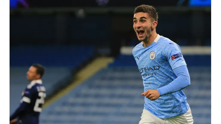 Ferran Torres marcó el primero del City ante Olympiacos