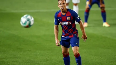 Arthur Melo con la camiseta del Barcelona en La Liga