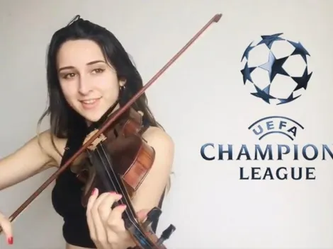 Periodista chilena la rompe con el himno de la Champions en violín