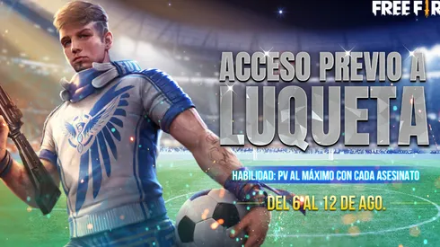 Consigue a Luqueta de manera anticipada en Free Fire