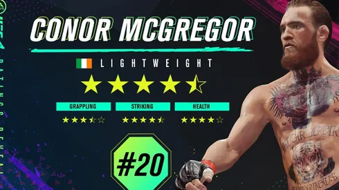 Conor McGregor es el peleador 20 del ránking de UFC 4