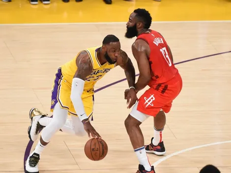 LeBron y Harden protagonizan duelazo en la NBA en el Lakers vs Rockets