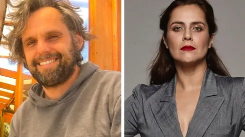 José Miguel Villouta en la playa. Natalia Valdebenito en el afiche de uno de sus shows.