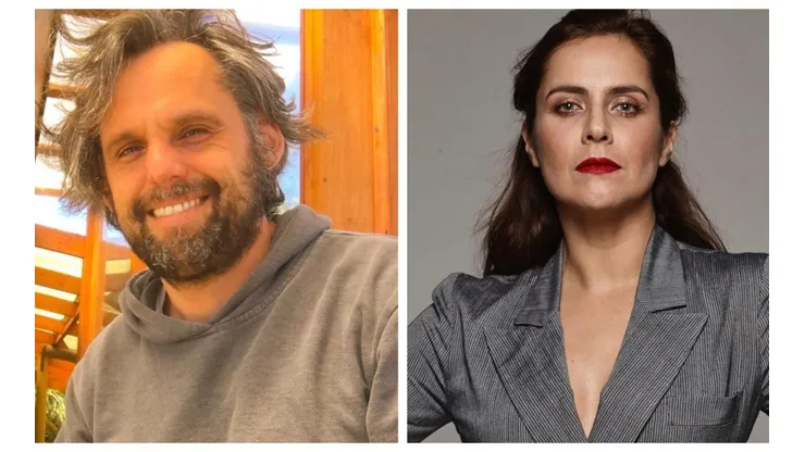 José Miguel Villouta en la playa. Natalia Valdebenito en el afiche de uno de sus shows.