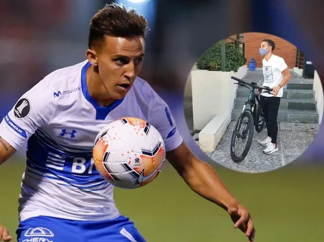 Cazan a Buonanotte yendo en bici al entrenamiento de la UC