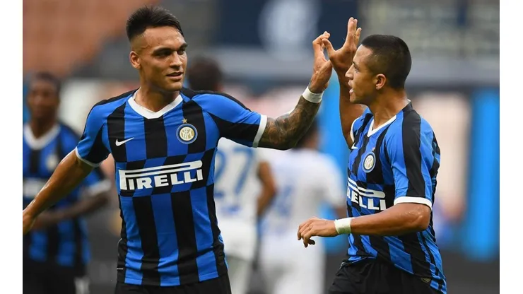 Lautaro Martínez y Alexis Sánchez en el Inter.
