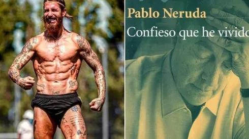 El defensor del Real Madrid grabó en su piel la frase del poeta chileno en su pecho, cerca del nombre de su recién nacido hijo.