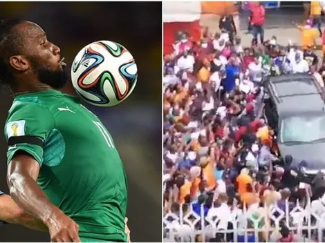 Drogba recibido como héroe en la Federación Marfileña