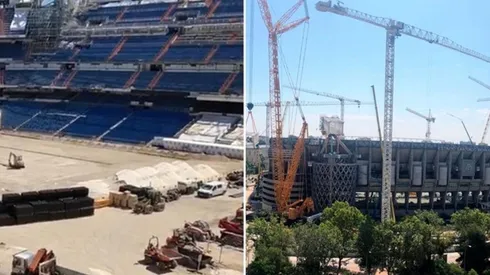 Las obras en el Bernabéu.
