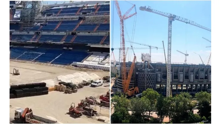 Las obras en el Bernabéu.