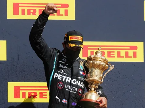 Hamilton gana el GP de Gran Bretaña con una rueda menos