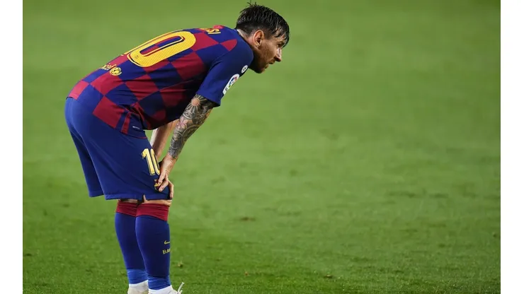 Lionel Messi con la camiseta de toda su vida: La del Barcelona