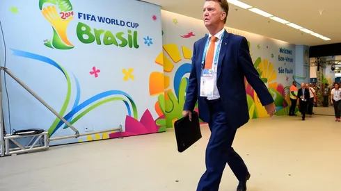 Louis Van Gaal en el Mundial Brasil 2014 dirigiendo a la selección de Holanda