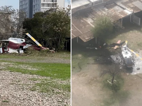 Helicóptero cae en el estacionamiento de hospital en Independencia