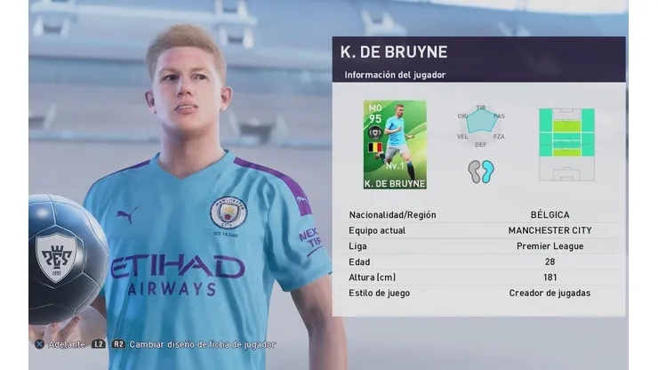 De Bruyne entre los mejores jugadores de la semana de PES