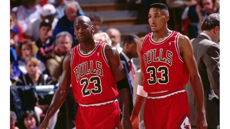 Michael Jordan y Scottie Pippen en los Chicago Bulls