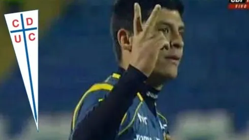 Rubio realizó el provocador gesto en un duelo entre cruzados e hispanos por Copa Chile en 2013.