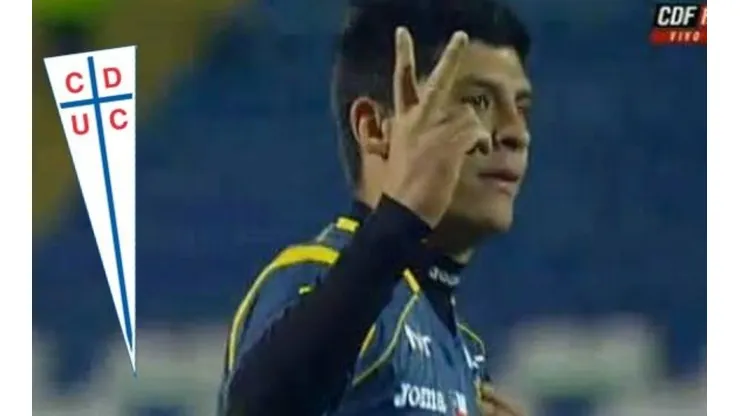 Rubio realizó el provocador gesto en un duelo entre cruzados e hispanos por Copa Chile en 2013.