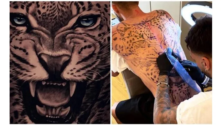 El enorme tatuaje habría tardado ocho horas en ser realizado en la piel de Politano.