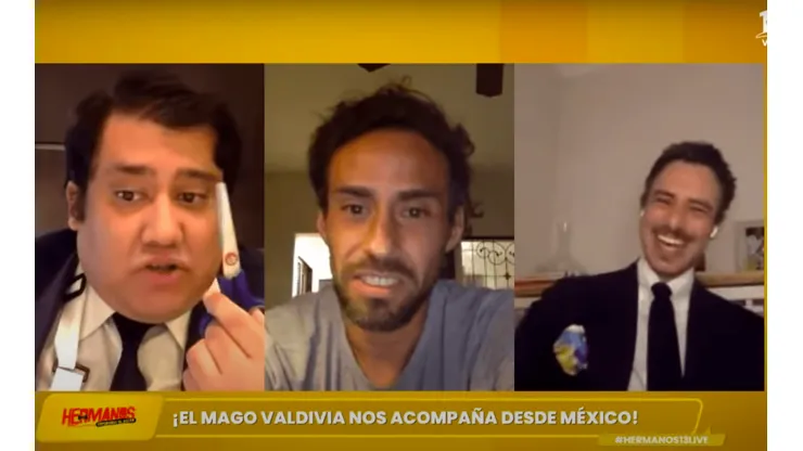 El momento de la conversación con Jorge Valdivia en la que hablaron del "tijera Viñuela", junto a Nacho Pop y Marcelo Marocchino.