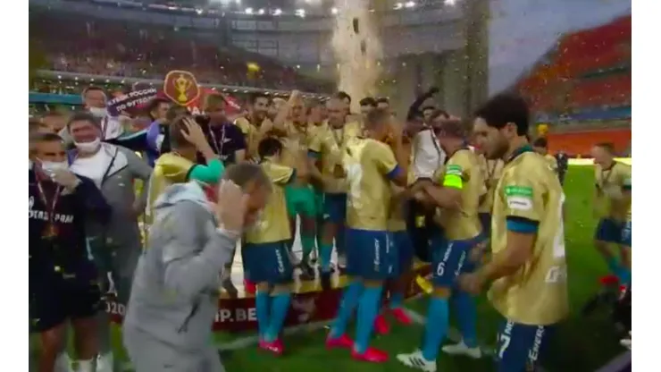 El Zenit rompió la Copa de Rusia mientras celebraban