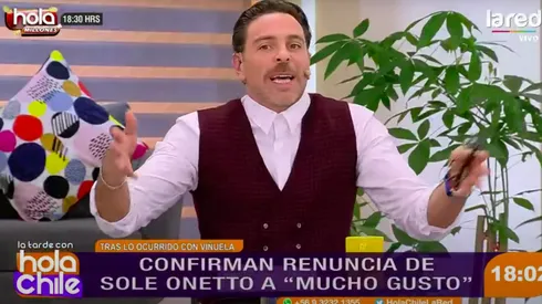 José Antonio Neme en su momento de protagonismo en el "Hola Chile".