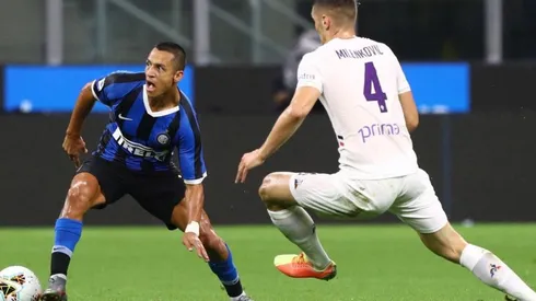 Alexis Sánchez fue titular, pero no jugó todo el partido en Inter