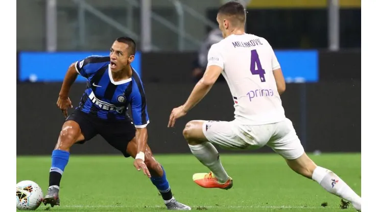 Alexis Sánchez fue titular, pero no jugó todo el partido en Inter
