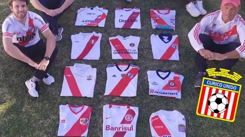 Cuatro hermanos argentinos sumaron la camiseta de Curicó a su curiosa colección de playeras similares a la de River Plate.