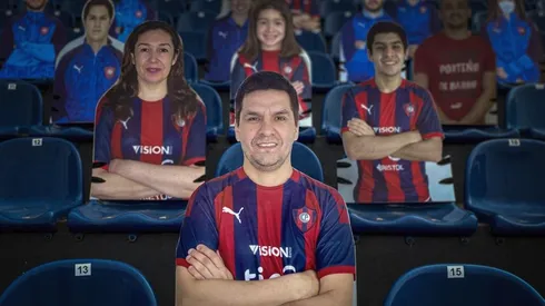 Los "hinchas de cartón" de Cerro Porteño en Paraguay.