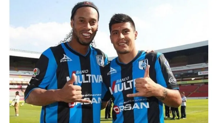 Pato Rubio y Ronaldinho en Querétaro.
