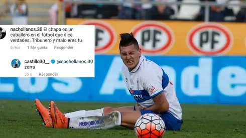 Nicolás Castillo insultó a un colocolino que llegó a su Instagram a defender a Chapa Fuenzalida.