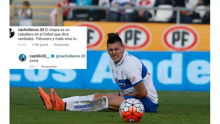 Nicolás Castillo insultó a un colocolino que llegó a su Instagram a defender a Chapa Fuenzalida.