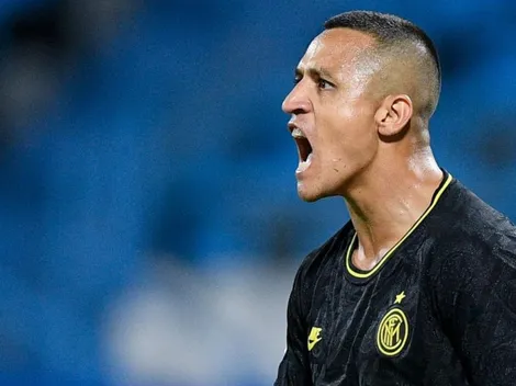 La celebración como león de Alexis tras goleada del Inter