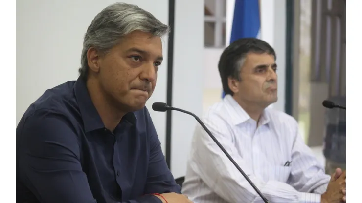 El presidente de la ANFP, Sebastián Moreno, y el jefe médico Fernando Yáñez, han encabezado al fútbol en su relación con los ministerios