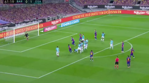 Lionel Messi metió un tiro libre perfecto para el 1-1