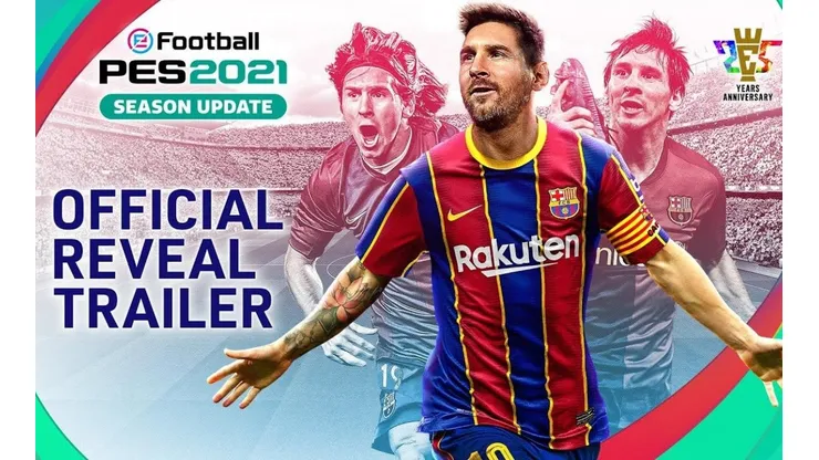 eFootball PES 2021 con Messi en la portada