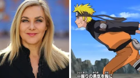 Pamela Jiles y la característica forma de correr de Naruto.