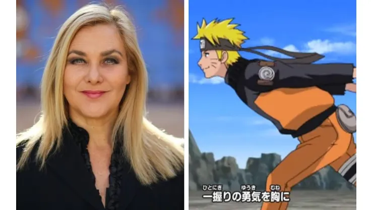 Pamela Jiles y la característica forma de correr de Naruto.