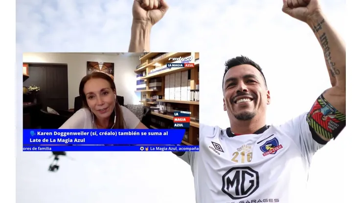 Karen Doggenweiler tuvo una anecdótica participación en el late de La Magia Azul