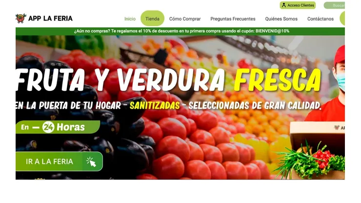 App La Feria te lleva las mejores frutas y verduras hasta la puerta de tu casa