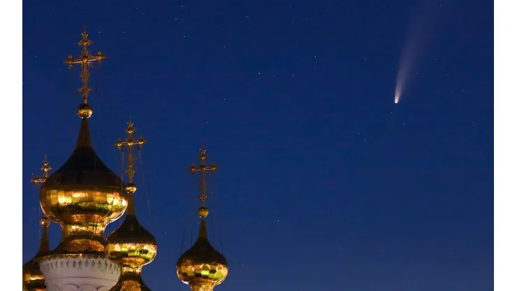 Así se ha visto el cometa Neowise en Rusia.