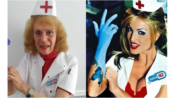 La portada del disco "Enema of the State", de Blink 182, también tuvo su tributo de parte de estos abuelitos.