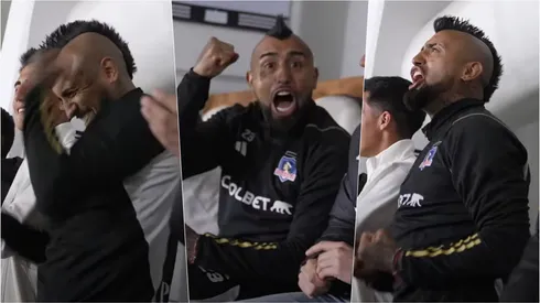 Arturo Vidal se volvió loco con el gol de Vicente Pizarro en la victoria de Colo Colo ante Junior.