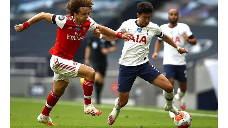 David Luiz perdió el balón ante el surcoreano Son Heung Min que no dudó y marcó el 1-1 del Tottenham ante los gunners.